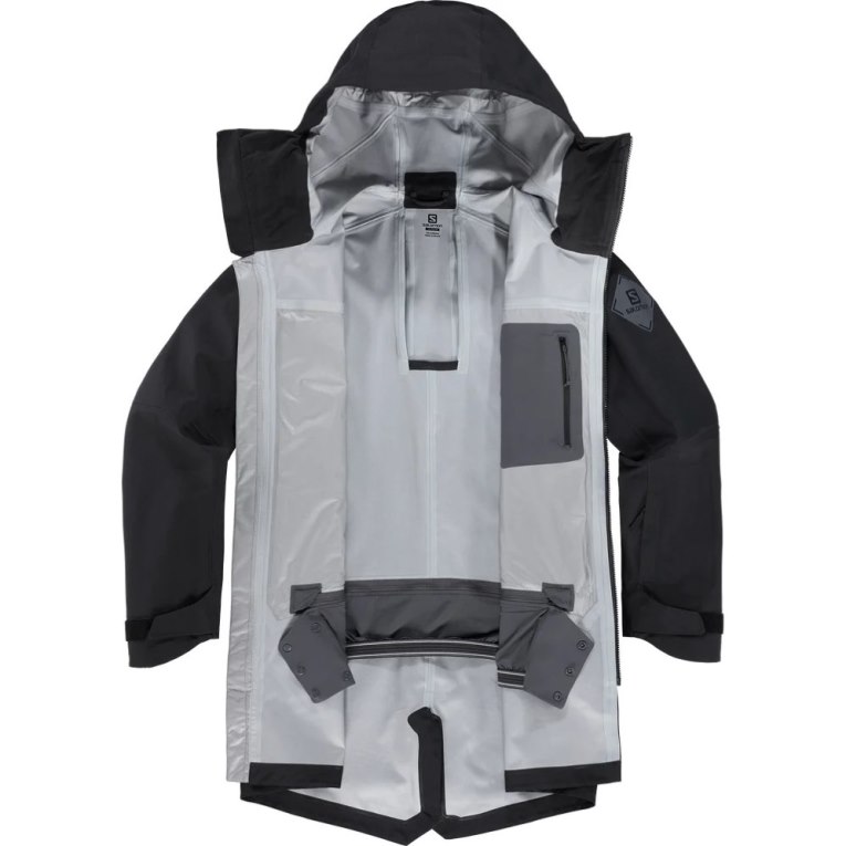 Salomon Stance 3L Long Shell Men's Ski Jackets Black | CA 61O4